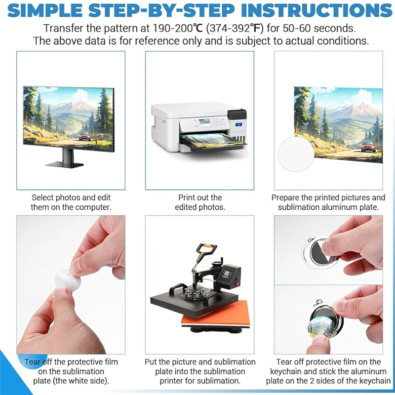 

ABVA-10 Pack 360° ° Вращающиеся металлические сублимационные брелки, двухсторонние сублимационные заготовки, брелок для ключей «сделай сам»