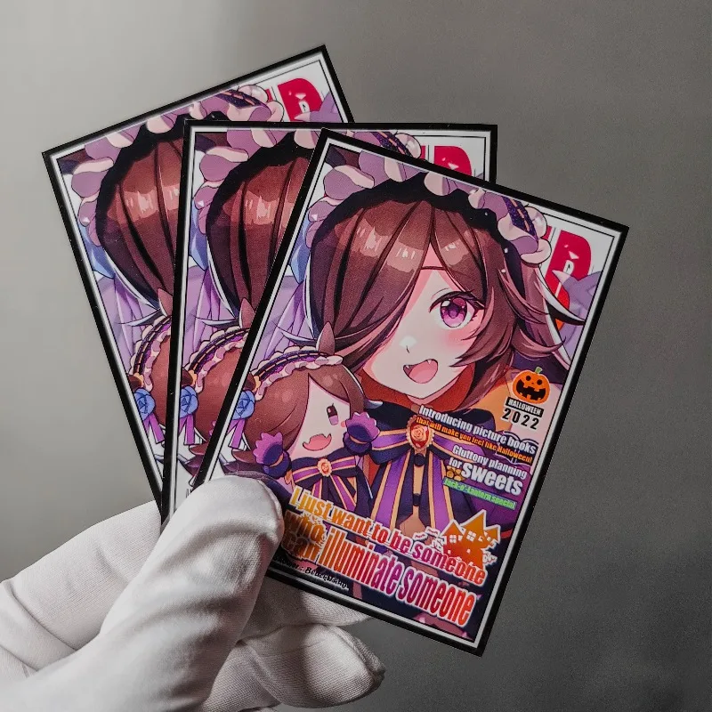

60pcs/set Pretty Derby Rice Shower Diy Anime Board Game Card Holder 67x92mm OPCG DTCG Game Collection Card Protective Cover Toys