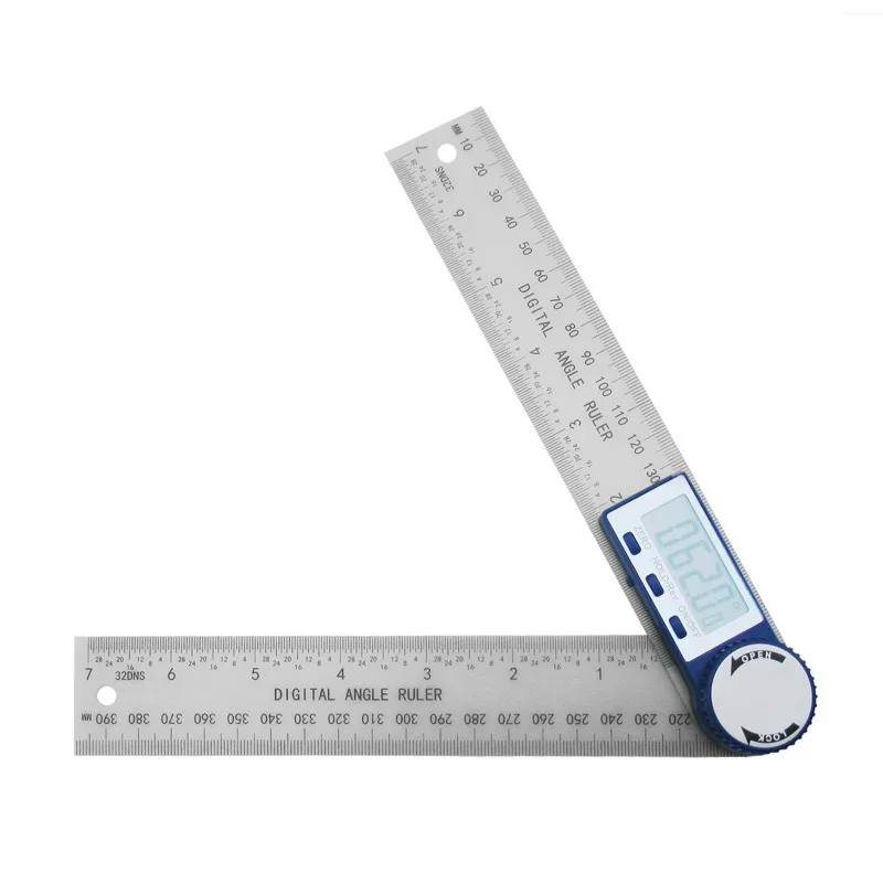 Two in One Digital Display Angle Ruler Multifunction Large Screen Display Plastic Protractor Caliper Vernier Caliper 1pc