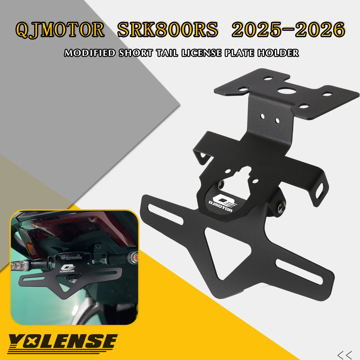 Support de plaque d'immatriculation pour moto QJMOTOR SRK800RS SRK 800RS SRK 800 RS 2025 2026, éliminateur de garde-boue arrière bien rangé