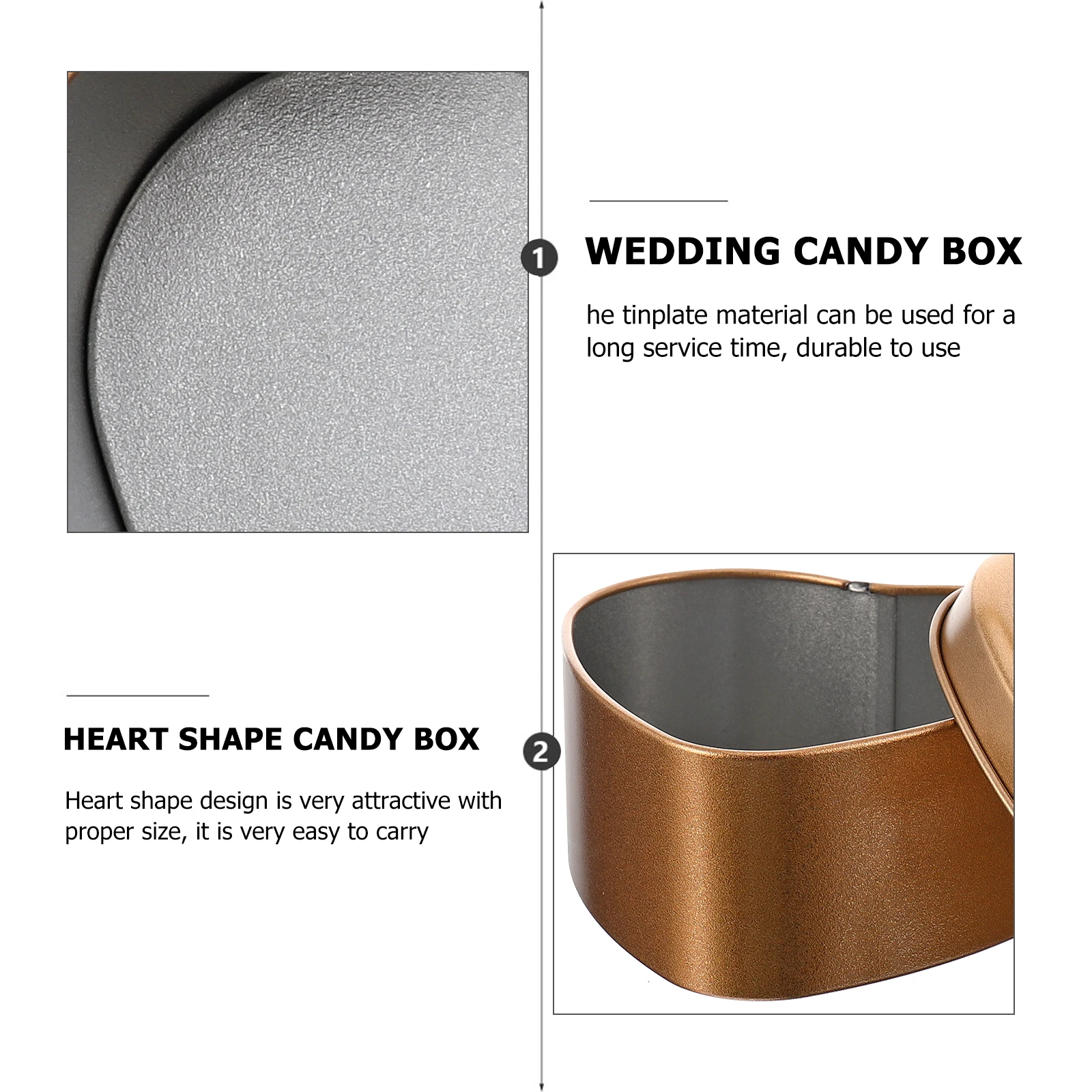 

Heart Shape Candy Holder Tinplate Wedding Gift Box for Party Favors Birthday Decoration Storage Case Wedding Candy Box