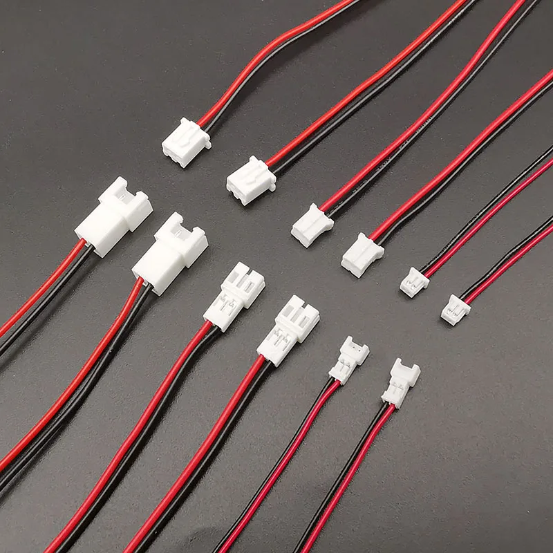 5/10 par Mini Small JST 1.25mm / PH 2.0mm / XH 2.54mm Pitch 2 Pin Connector JST 2Pin Male Female Plug Socket With Wire Cable