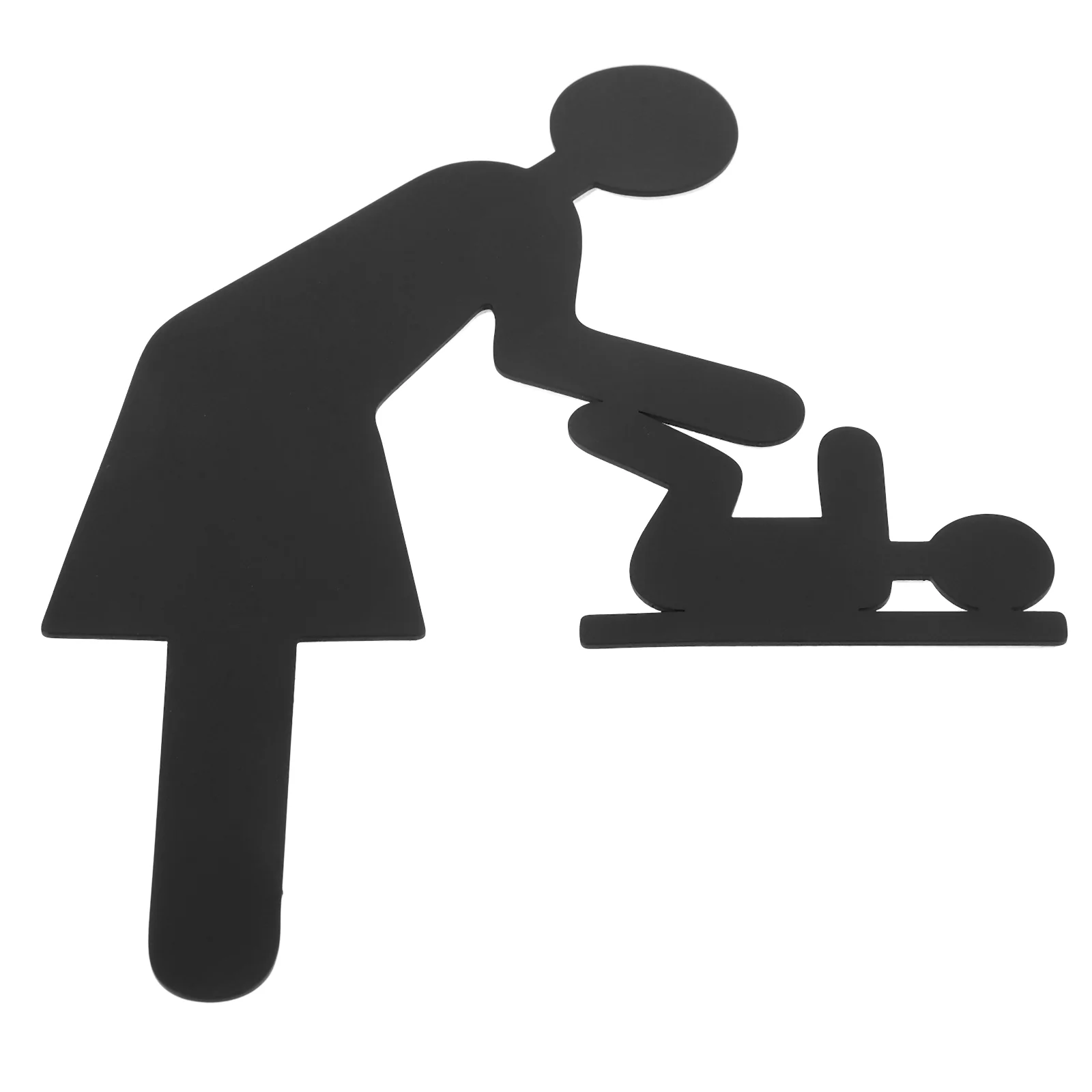 Diaper Changing Sign Toilet Bathroom Signs for Business House Number Public Restroom Indicator Stainless Steel Infant Baby