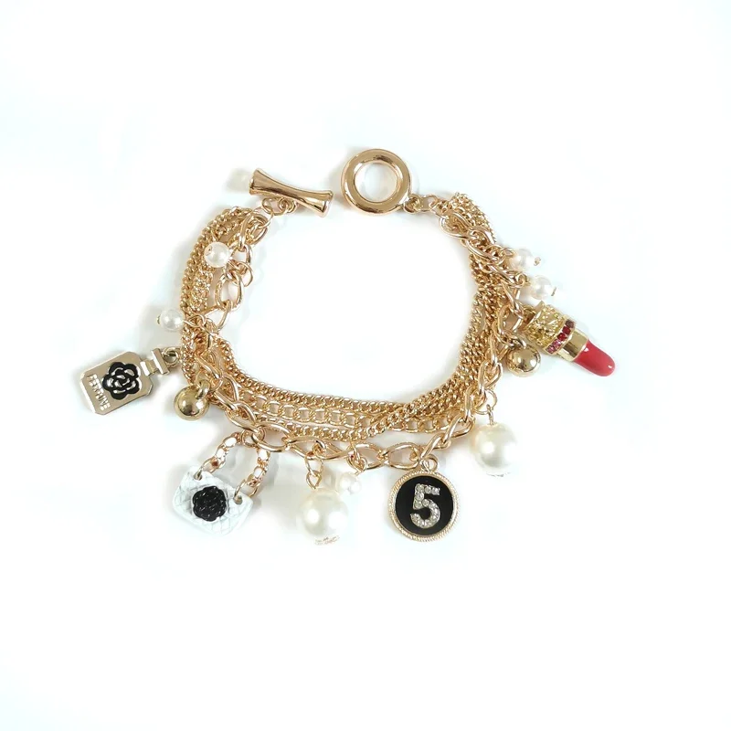 الفاخرة اللؤلؤ شرابة سلسلة أساور للنساء بيجو أوم لوكس