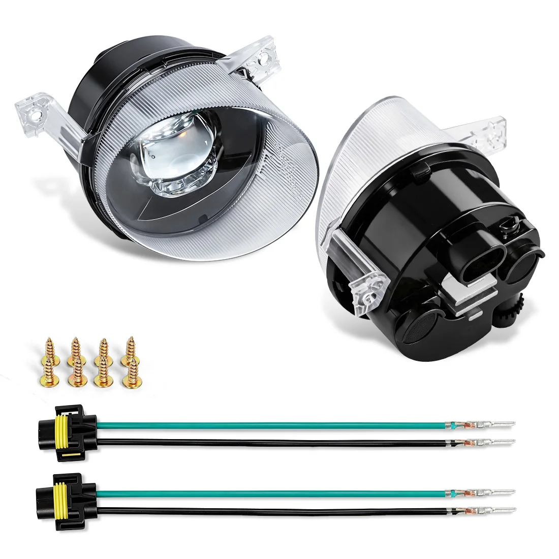 

2PCS LED Fog Lamps For Volkswagen VW Polo Cross MK5 Passat Golf Plus Tiguan Caddy Front Bumper Daylight Foglight Car Accessories