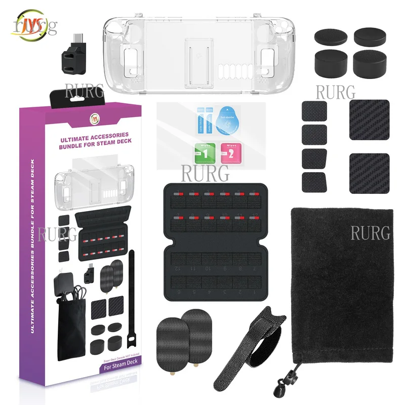 R+ FOR Steam Deck 19-in-1 Kit: Protective Case, Glass, Bag, and Silicone Pad| JOYZOKU