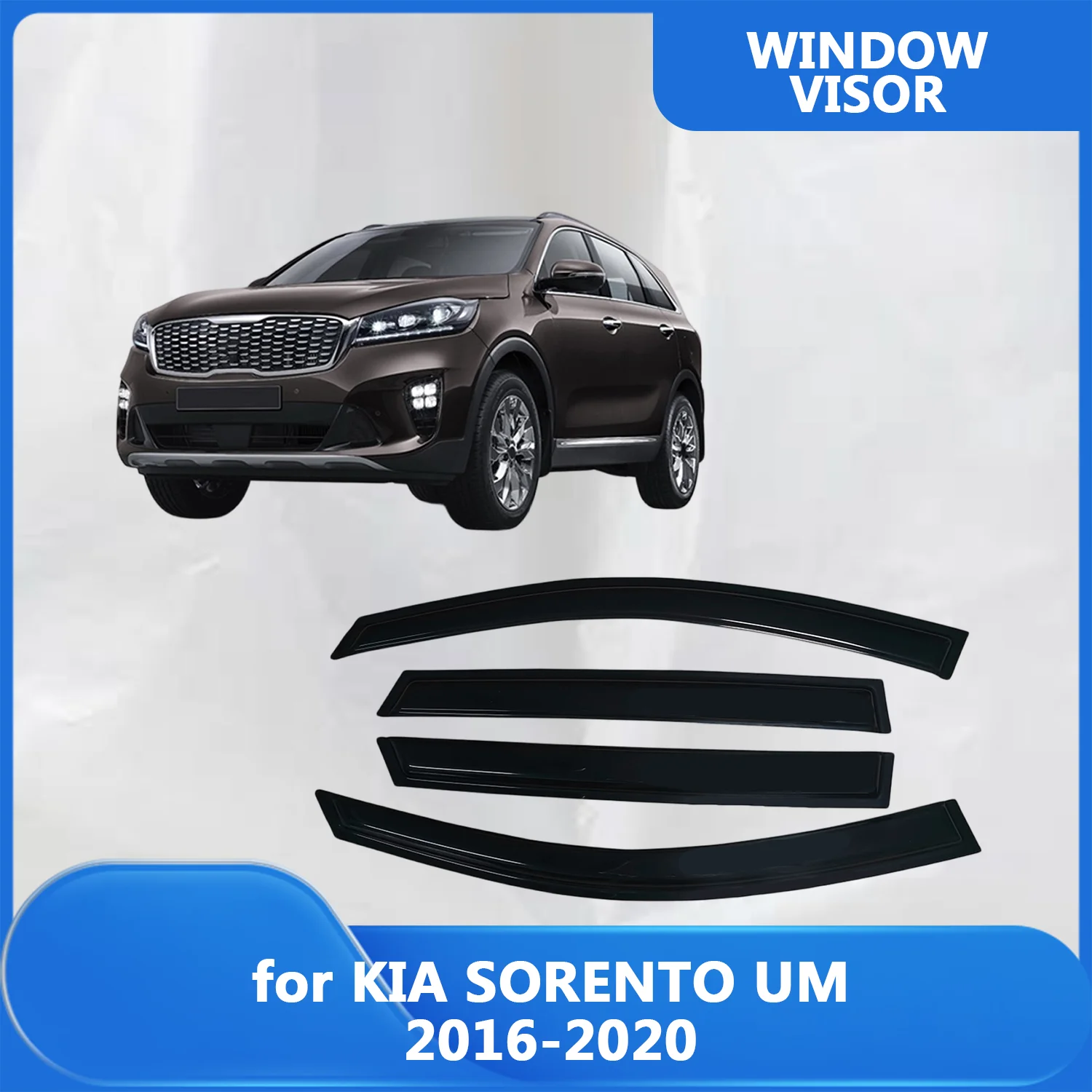 

Window Visor for KIA SORENTO UM 2016 2017 2018 2019 2020 Wind Deflectors Rain Guards Door Visor Vent Shades Rain