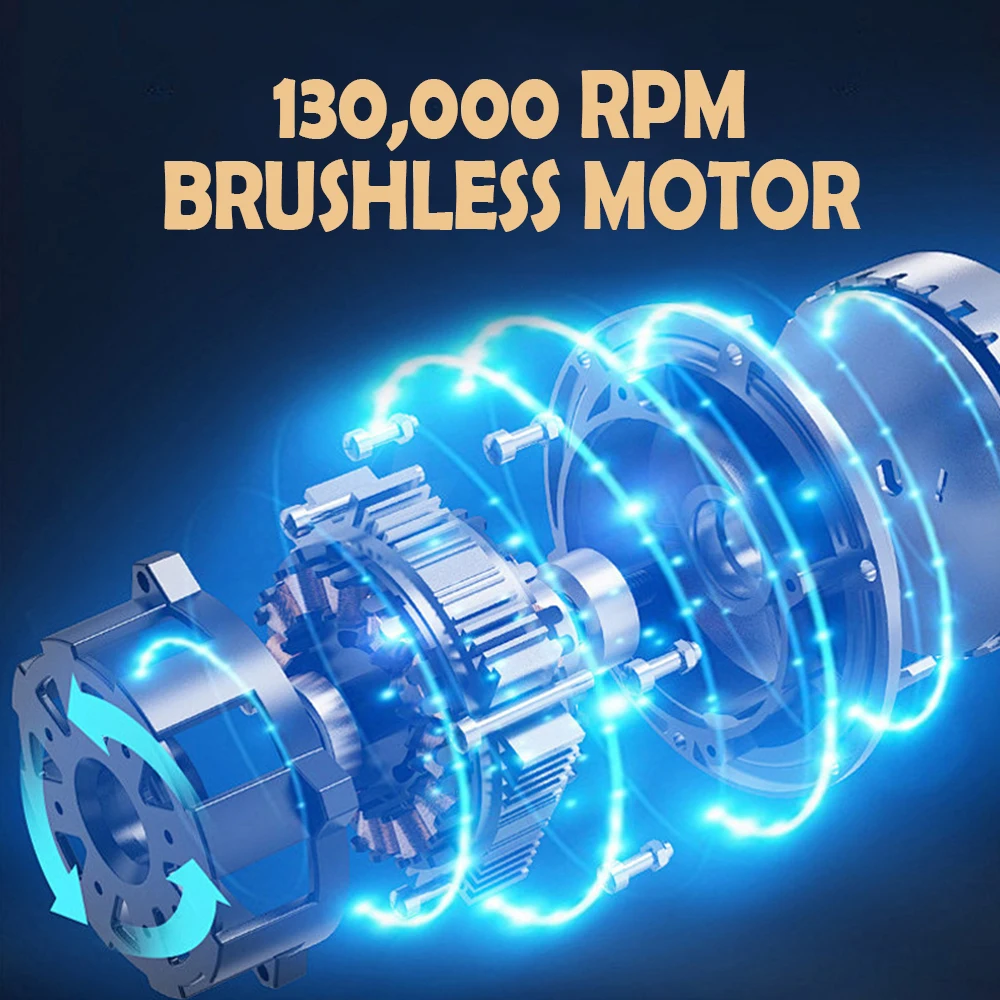 เทอร์โบพัดลม130000rpm, มอเตอร์ไร้แปรง200W พลังสูงพัดลมเจ็ทเครื่องเป่าฝุ่นความเร็วลมพัดลมเทอร์โบ52เมตร/วินาทีเครื่องมือเป่าลมขนาดเล็ก