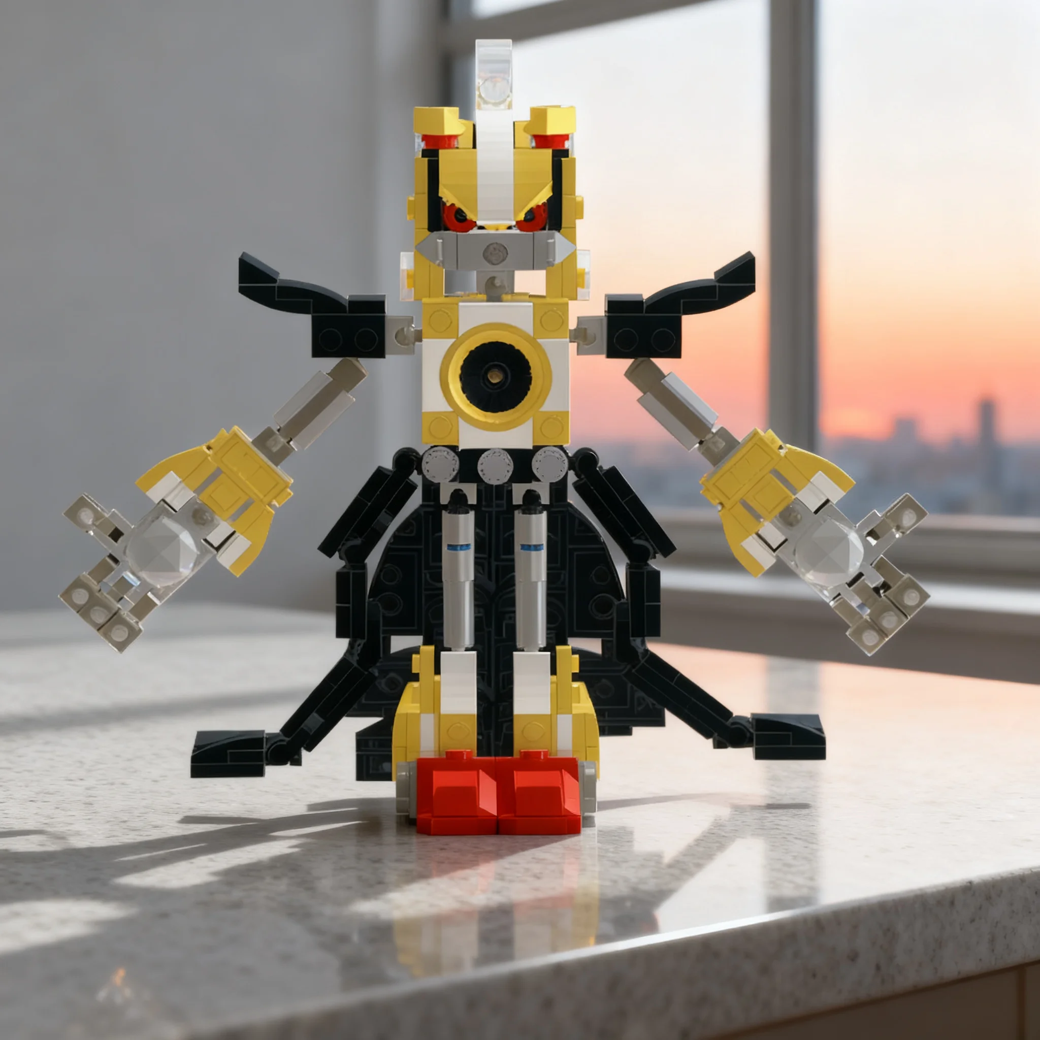682 piezas MOC Sonic The Hedgehog Super Neo Metal Sonic, bloques de construcción de modelos, juguete de construcción, regalos de Navidad, ladrillos educativos para niños