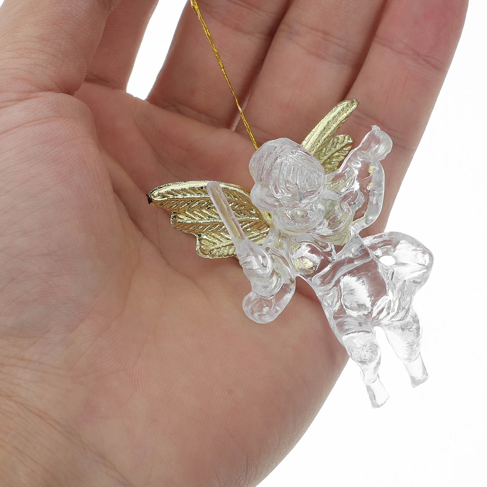

24 Pcs 6cm Christmas Hanging Ornaments Transparent Angel Pendants Decors Tree Ornaments Decor Decorations Christmas Hanging