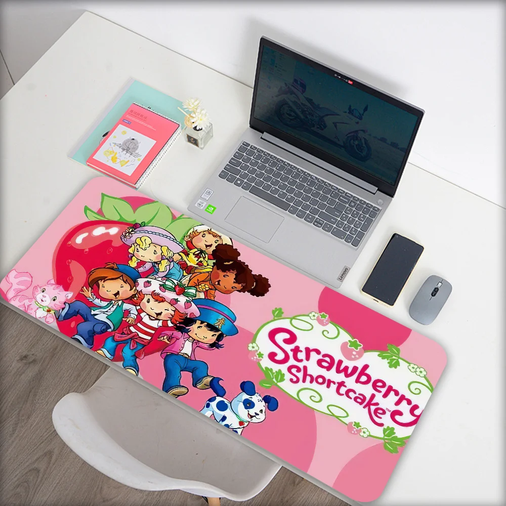 Cartoon S-Strawberry S-Shortcake Floor Mat Mousepad Large Gaming Compute Gamer PC Keyboard Mouses Mat