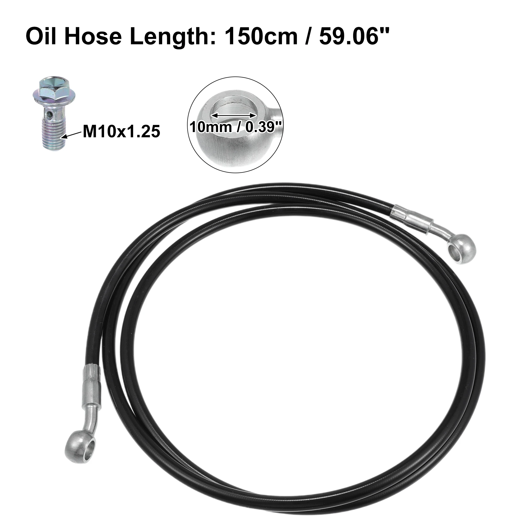 Motoforti 30/50/60/80/90/100/110/150/180/200/220 cm Bremsschlauch Motorrad hydraulische Bremsleitung Ölschlauch Rohr Fahrrad 1 Set