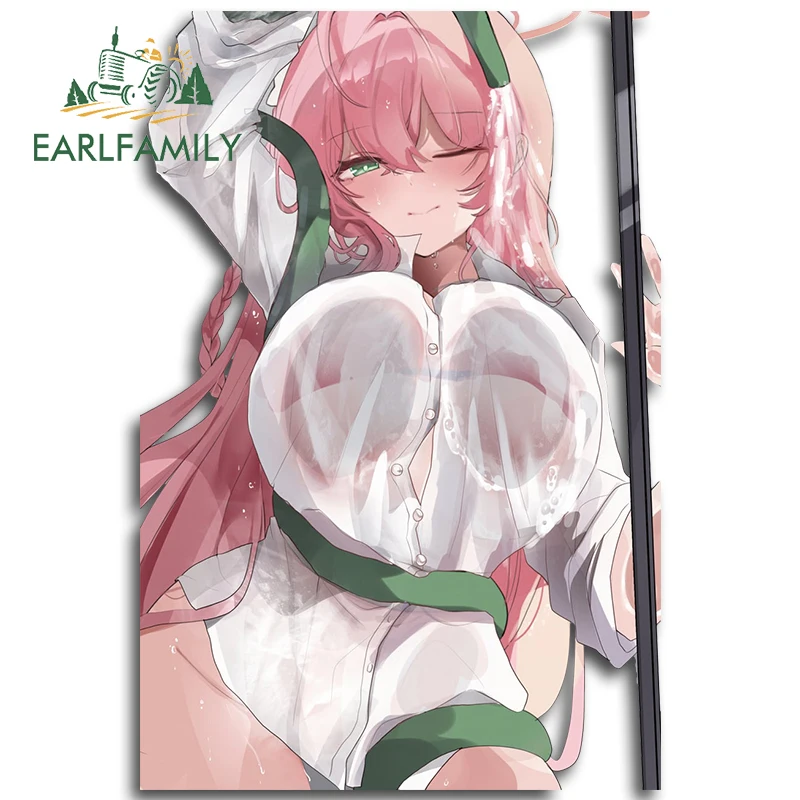 

EARLFAMILY 13cm for Blue Archive HANAKO Sexy Car Stickers Hot Anime Girl NSFW Decal Waterproof Motorcycle JDM RV Car Accessories
