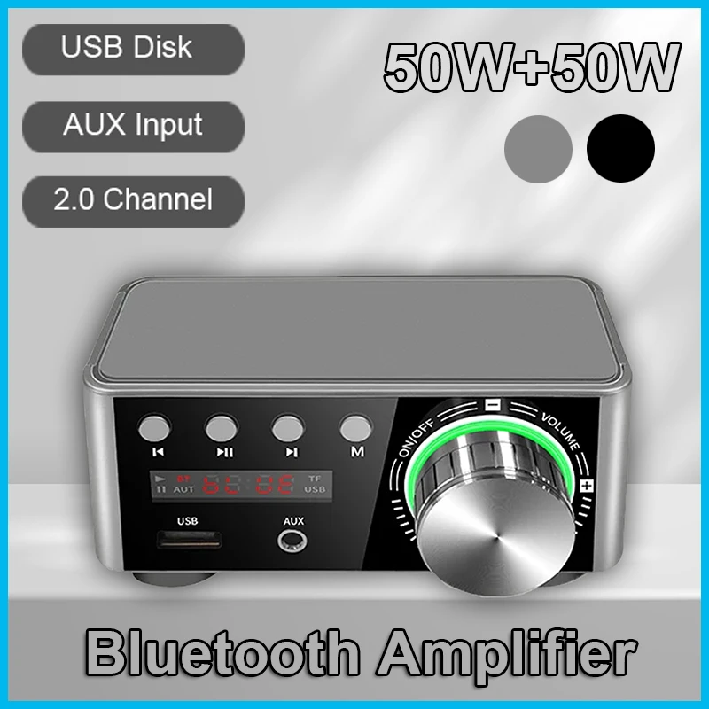 

HiFi аудио усилитель Bluetooth 5,0 цифровой усилитель мини стерео усилитель для домашнего автомобиля модификация USB TF карта AUX воспроизведение