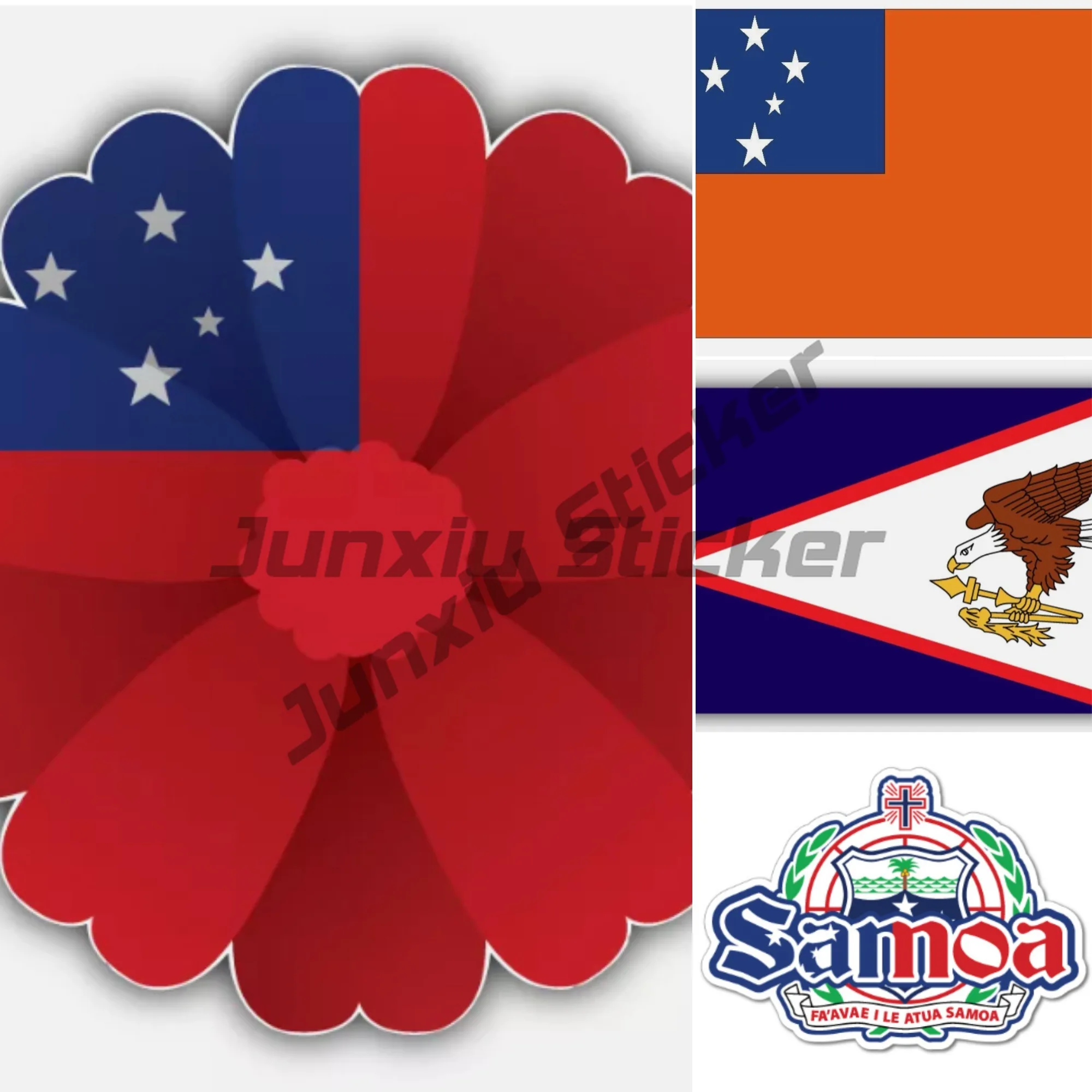 

Samoa Coat of Arms Islander Samoan Sticker Flag Bumper Water Proof Vinyl
