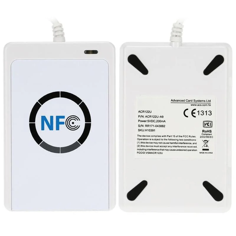 Rfid Smart Card Reader Acr122u 13.56mhz Label Duplicate 1k S50 Key Copy Clone Nfc Tag Ring Chip Write To Programmer Usb