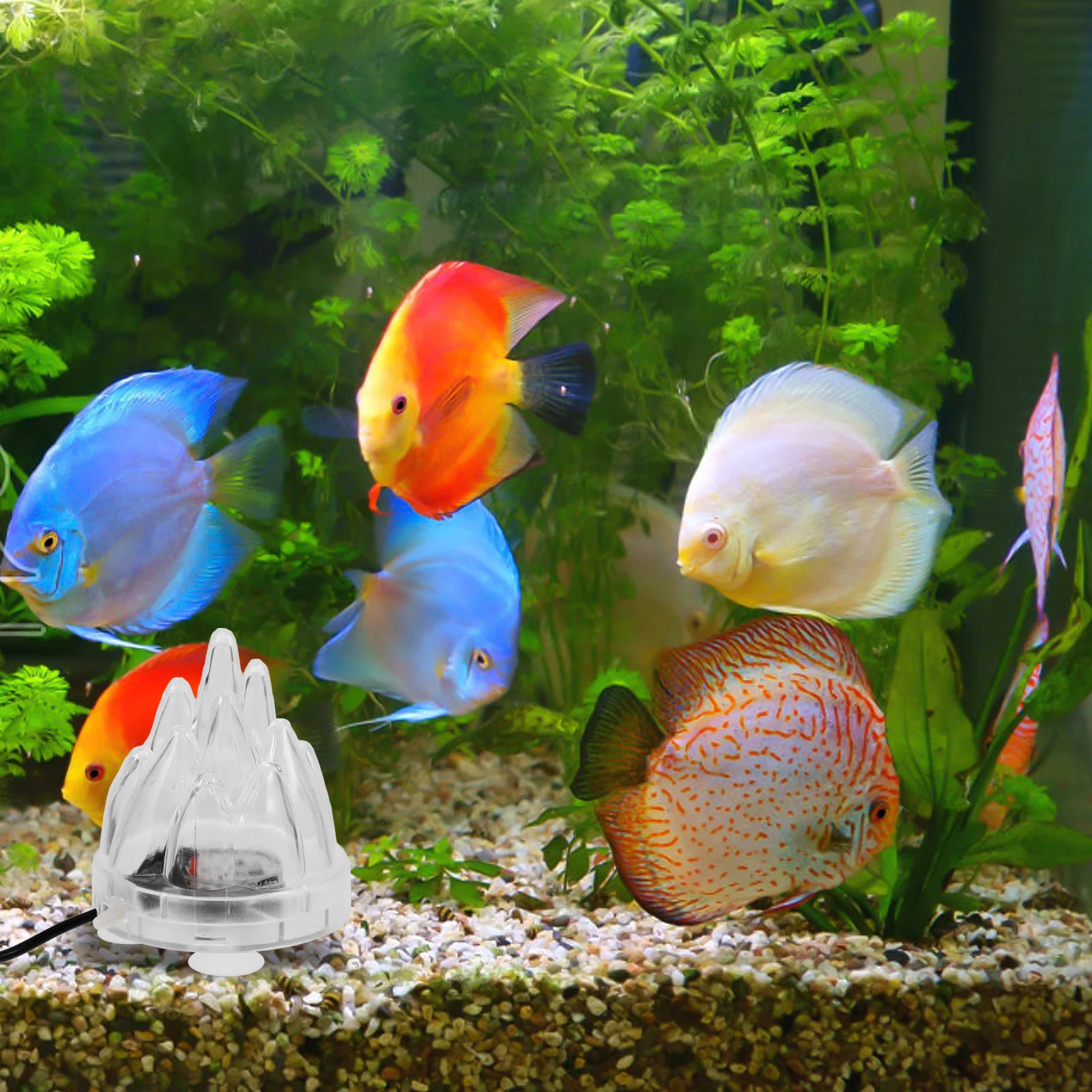 

1Pcs Aquarium LED Light Volcano Shape Slow Flashing Submersible Decorative Fish Tank Lamp Colorful Underwater Landscape Lighting