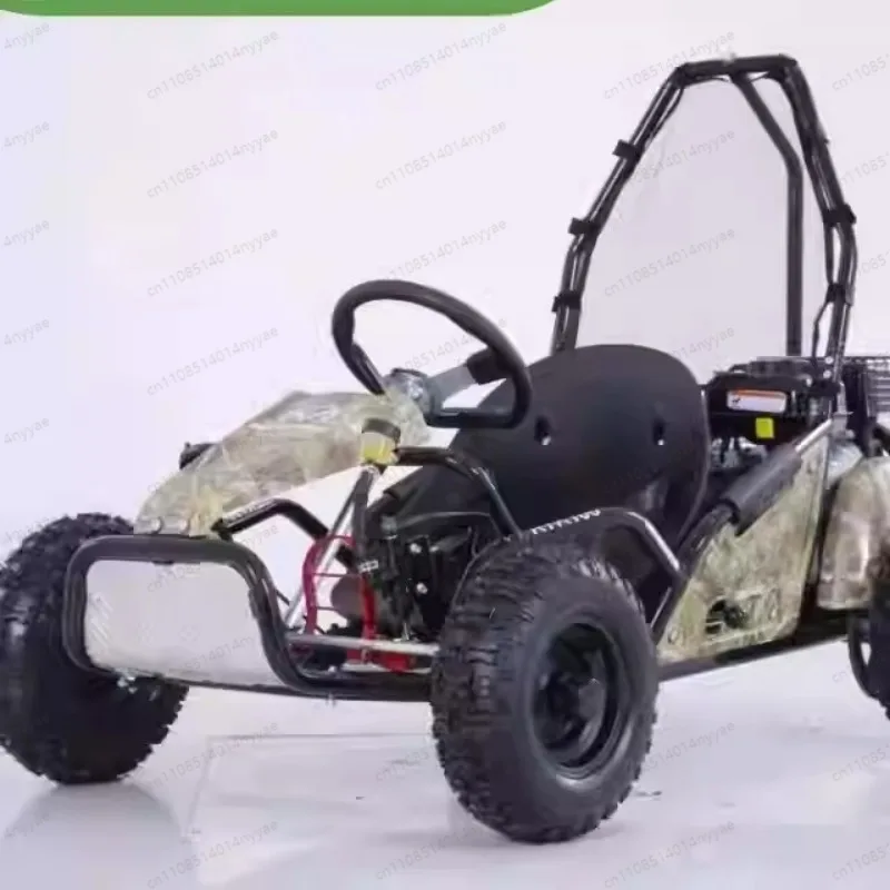 Go-kart, upgradeable track model, modified nail tires, universal for ice, land, and road.