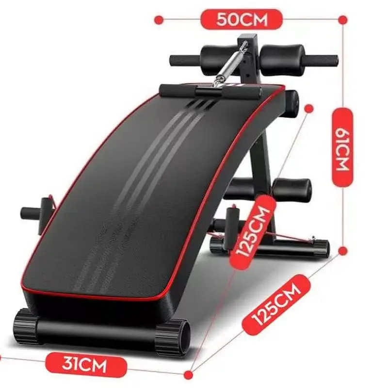 Curved Workout Bench Adjustable Height Sit-ups Exercise Abs Gym Training Black