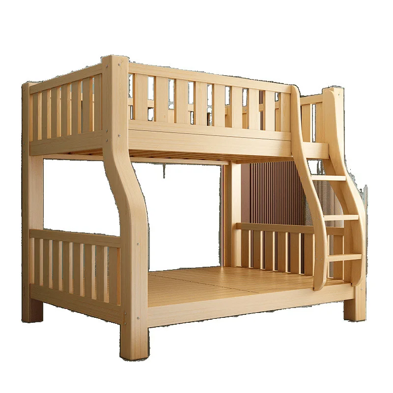 

Up and down, bunk beds, all solid wood high and low beds, multi-functional small apartment