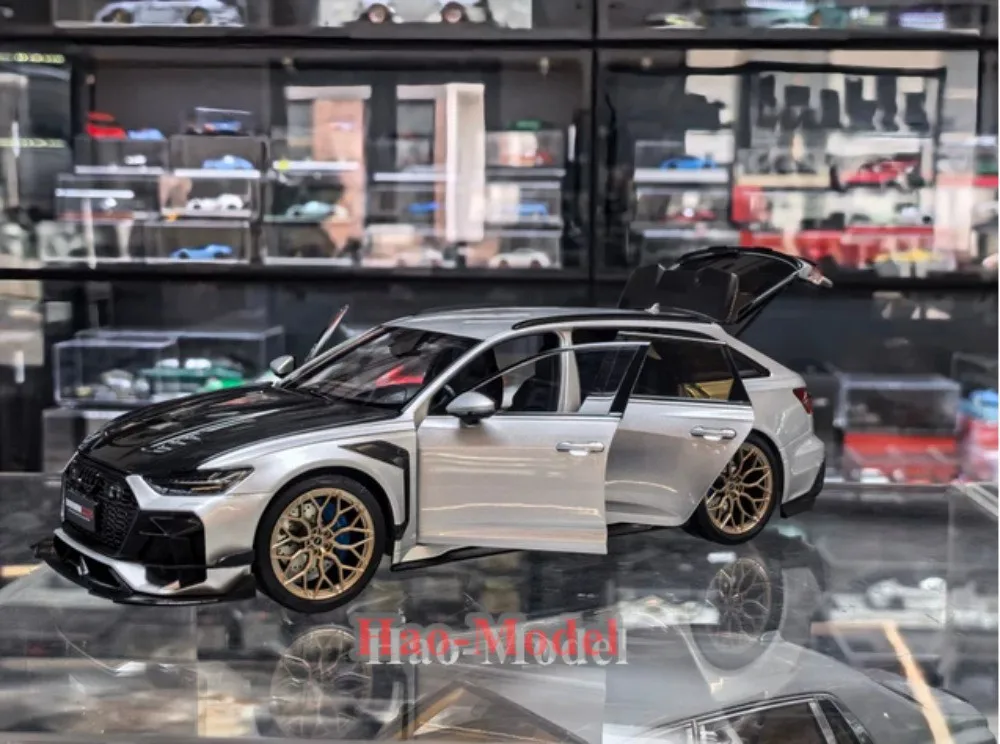 KiloWorks 1:18 Audi RS6 Darwin Alloy Diecast Model Car Display Hobby Gift Silver