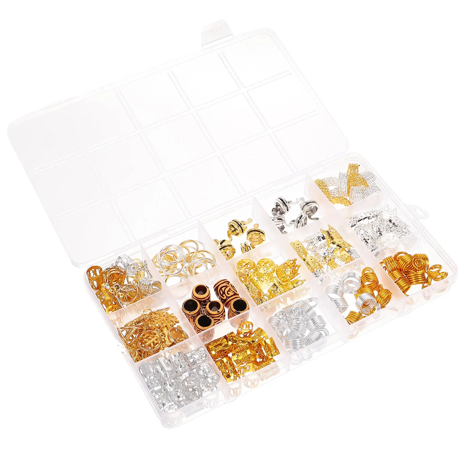 146Pcs Metal Hair Jewelry for Braids Dreadlocks Accessories Small Braid Rings Charms for Women Hair Decorations Braid Cuffs