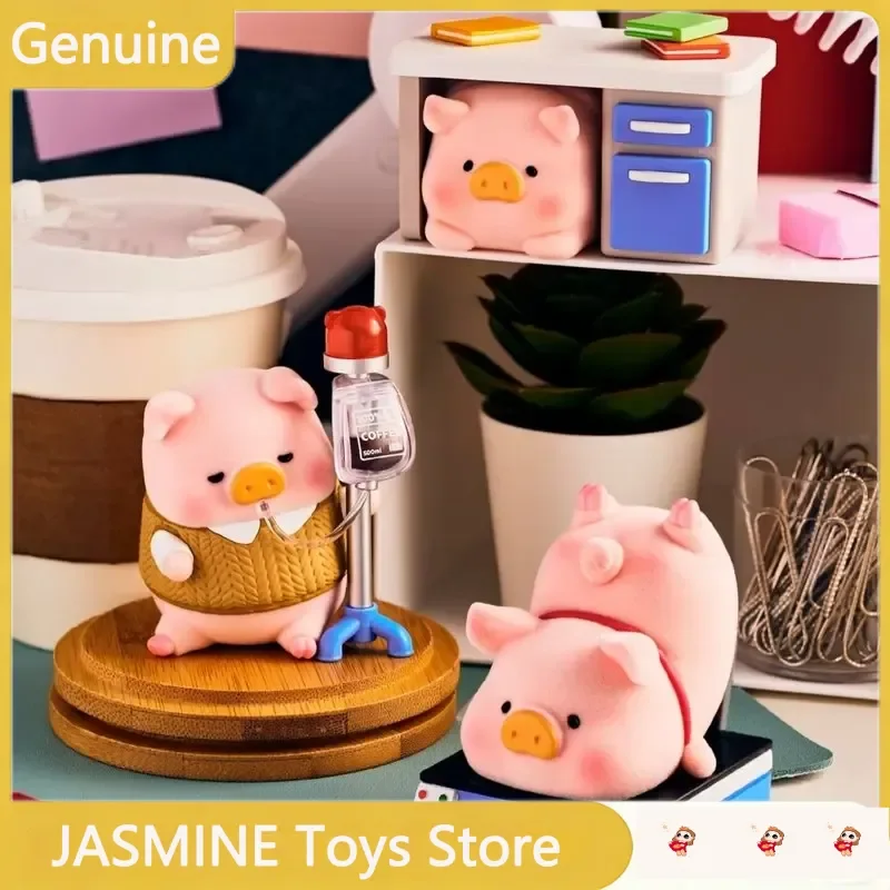 

Genuine Toyzeroplus Canned Pig Lulu Office Pig Multi Series Blind Box Cute Flocking Handmade Collectibles Room Decoration Gifts