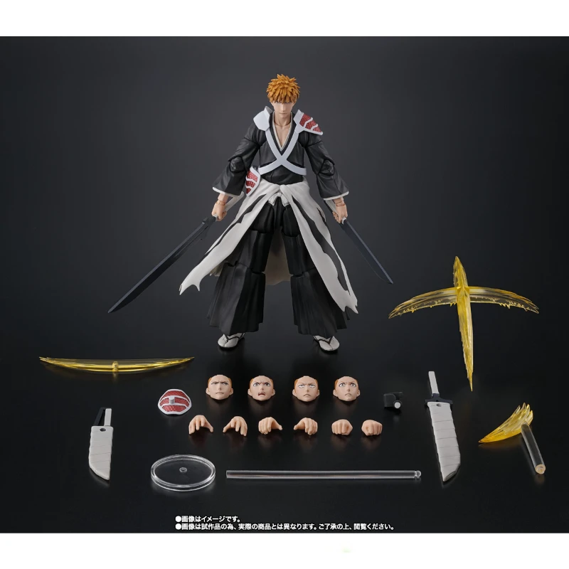 In Magazzino Bandai SHFiguarts SHF Kurosaki Ichigo Dualzangetsu BLEACH Anime Action Figure Giocattolo Regalo Modello Collezione Hobby