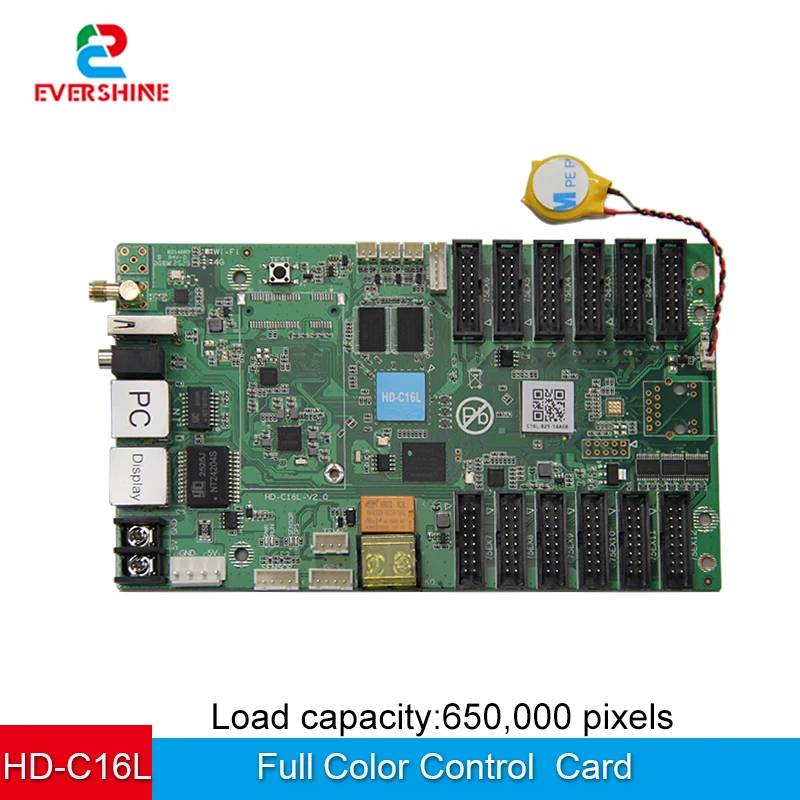 Tarjeta de control Huidu C16L con 650000   Pixel LED pantalla a todo color tarjeta de envío asíncrona WIFI 4G vídeo de control remoto