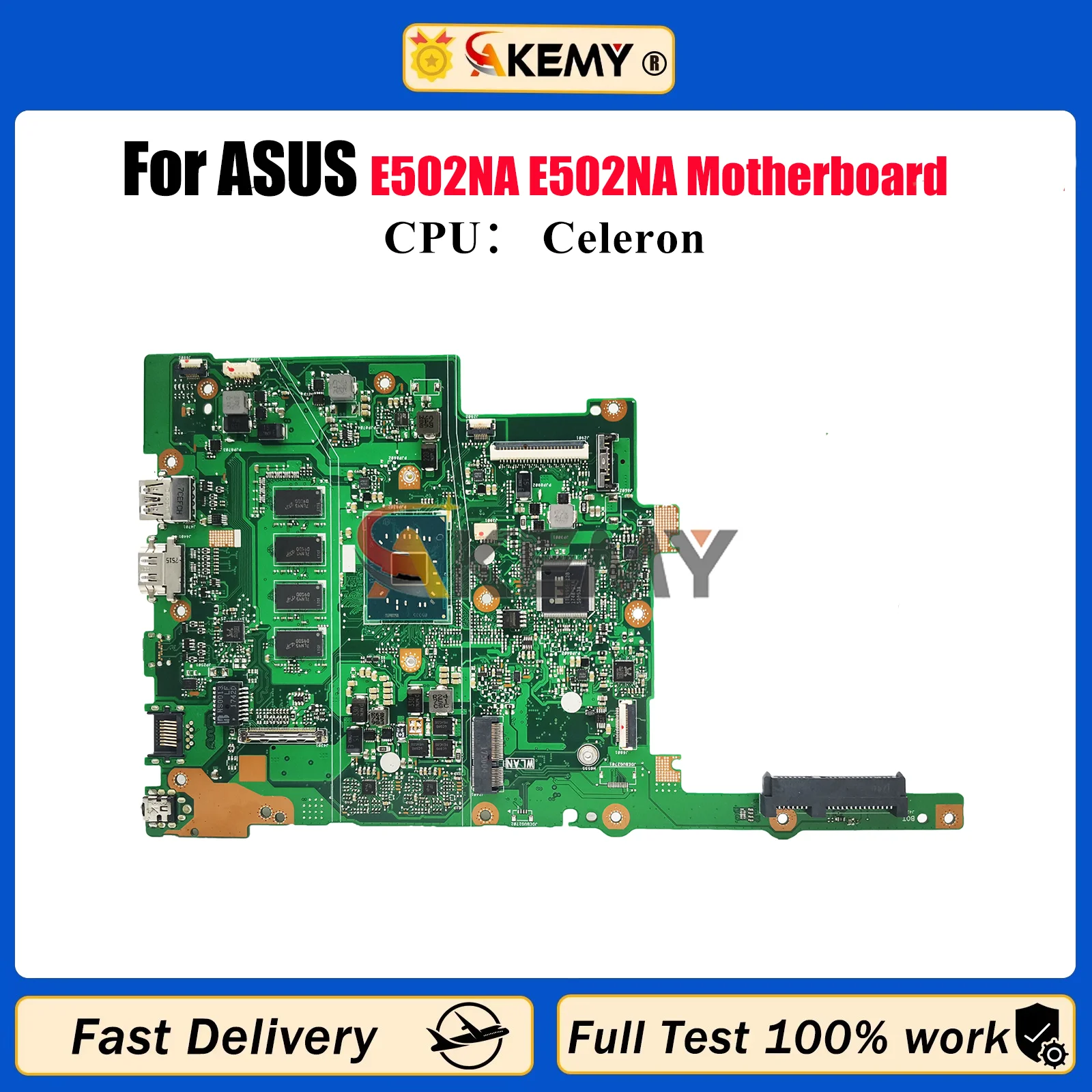 

E502NA Материнская плата для ноутбука ASUS EeeBook E502N E502NA Материнская плата для ноутбука с процессором Celeron 100% тестирование ОК быстрая доставка stk