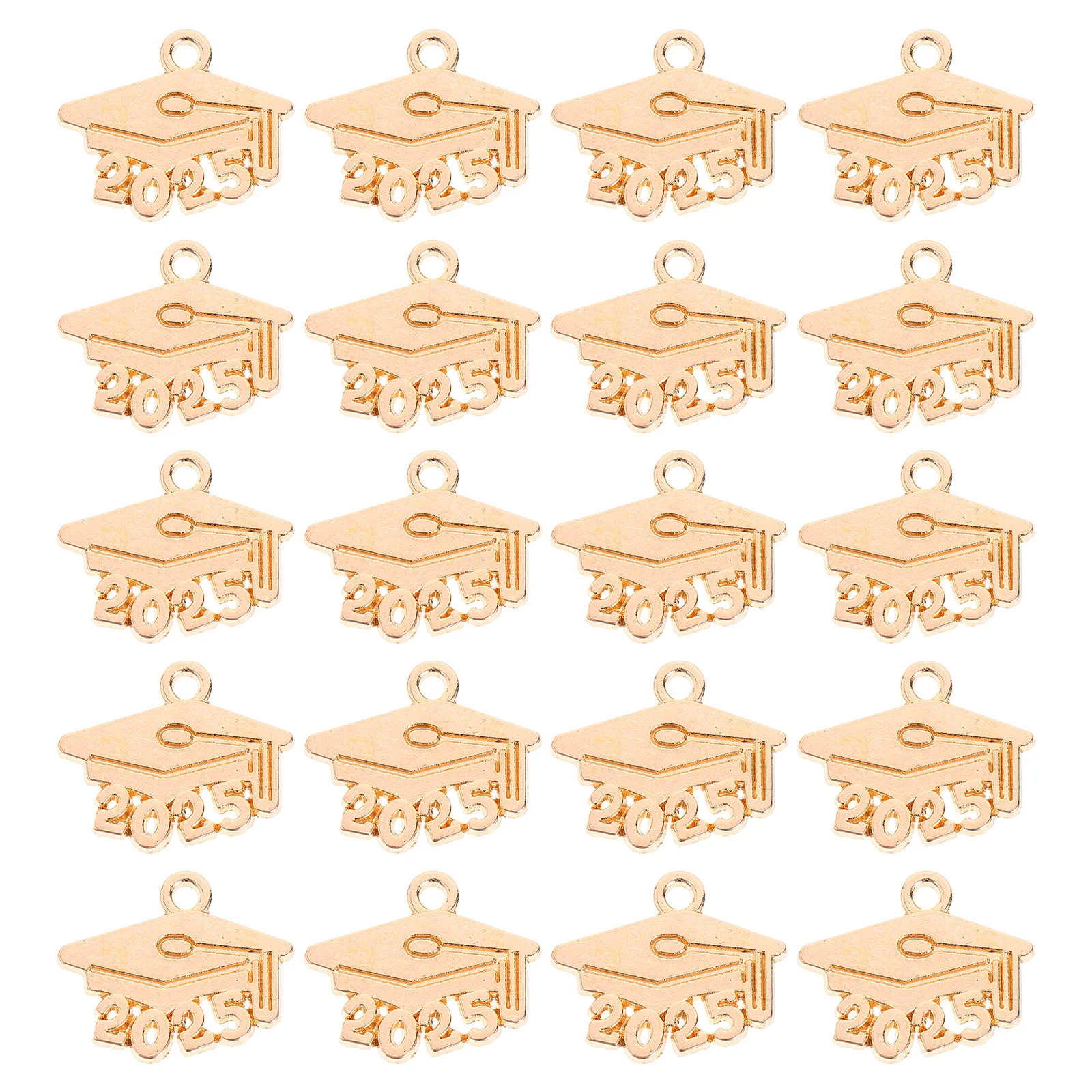 

100 Pcs Graduation Cap Pendant Bracelet Decoration Accessory 2025 Charm Bracelets Jewelry Decorations Alloy Craft Congrats