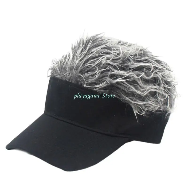 Y88A الكبار الاطفال مضحك قبعة بيسبول مع ارتفعت شعر مستعار وهمية بلون قابل للتعديل S #1