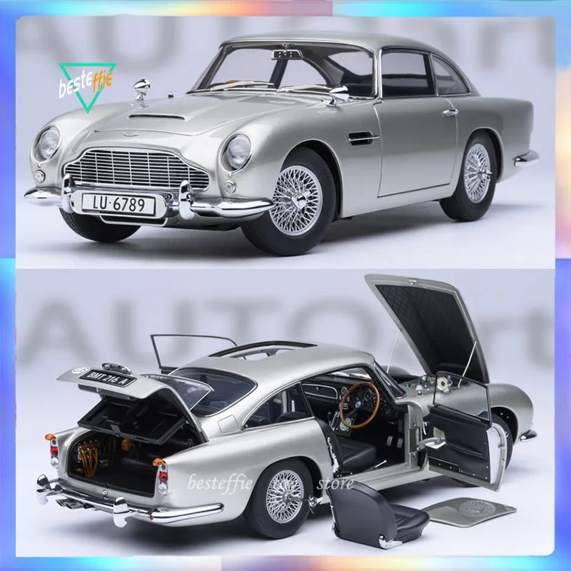 Autoart Car Model 1/18 movie version Aston Martin DB5 007 cars model alloy simulation ornament boy collection birthday toys gift