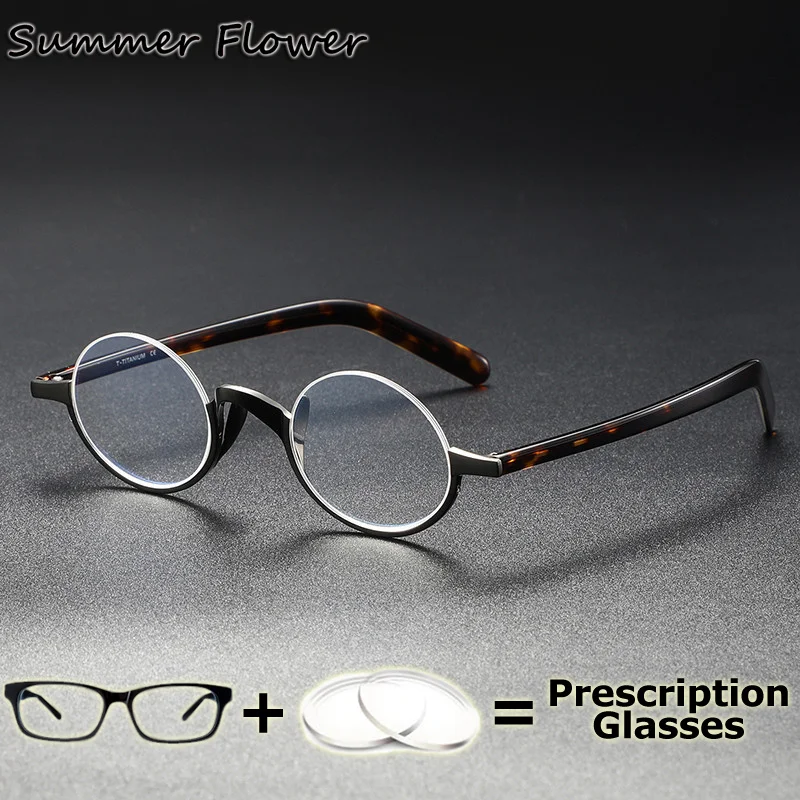 

Prescription Glasses Round Small Circle Eyewear Men Women Fashion Trend Retro Glasses Frame Titanium Customize Graduate Lenses