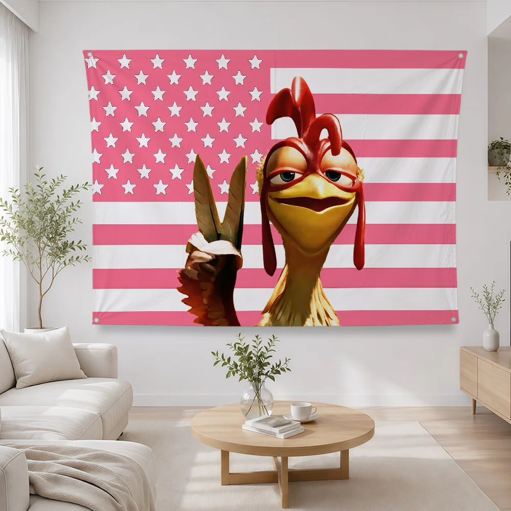 Cartoon B-BelleJunge Chicken Joe Flag Polyester Banner Flags For Party Club Outdoor Interior Wall Paper Decoration Banner Gift