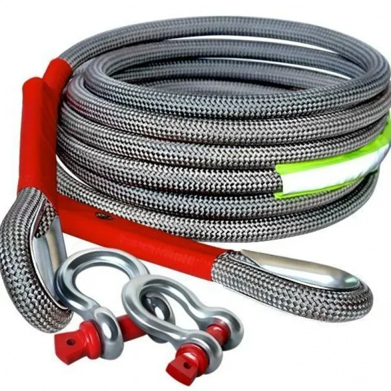 Reliable 35-Ton Off-Road Towing Rope, Durable Rescue Rope For Vehicles.