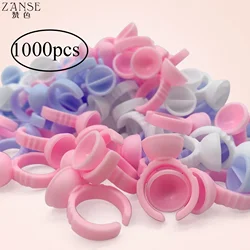 1000Pcs Eyelash Extension Glue Rings Delay Cups Wholesale Lash Extension Glue Holder Tattoo Pigment Glue Container Makeup Tools