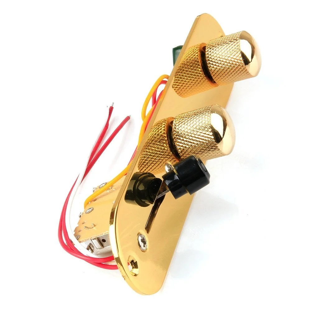 LOOK Electric Guitar Loaded Control Plate Switch Harness For Fende r TL Telecaster Tele Guitar Gitars Guitarras-Golden Color