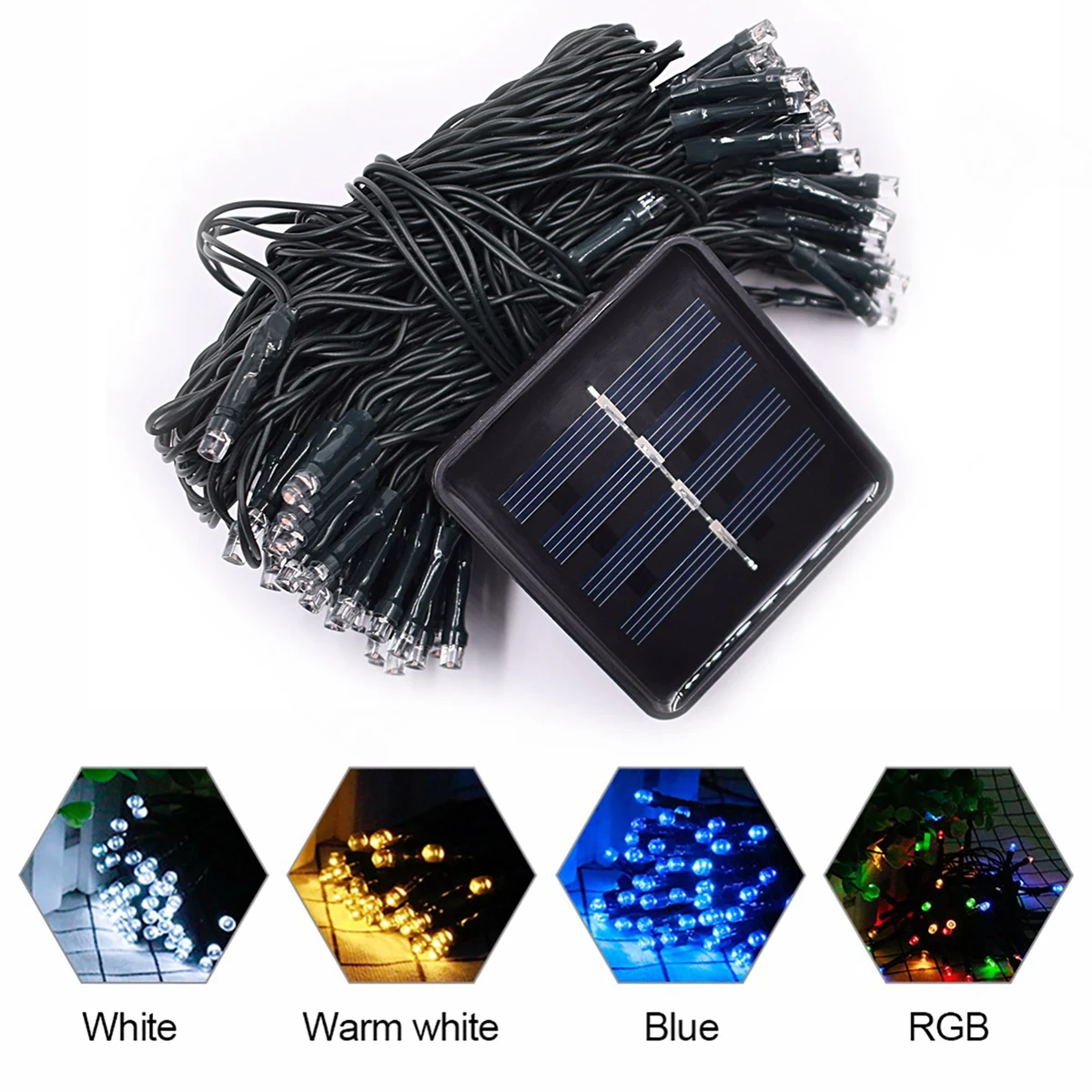 12 metri 4 LED luci solari per esterni luci da giardino ad energia solare luci da giardino paesaggio strada percorso illuminazione giardino