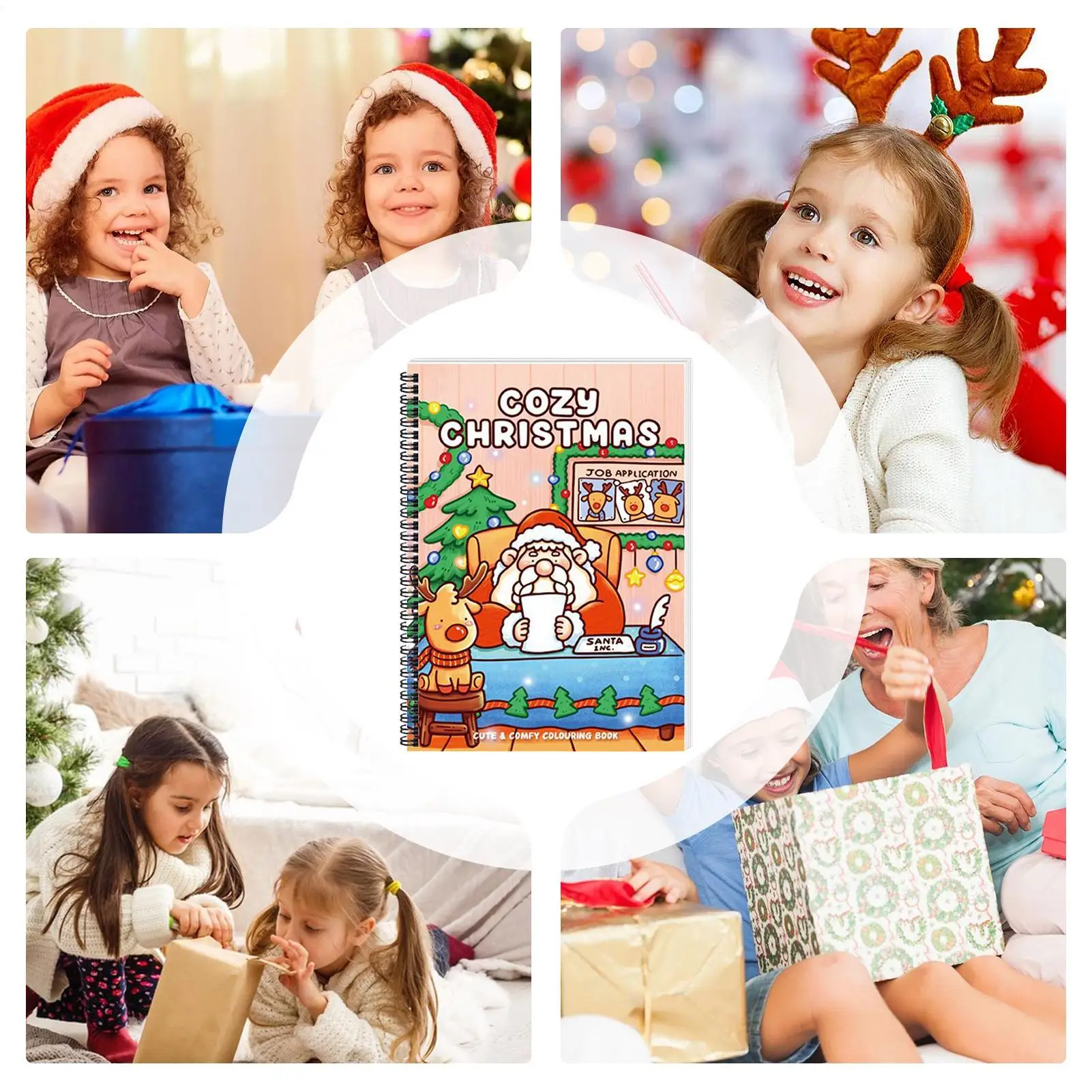 Kleurboek Speelgoed Cartoon Artistiek Begeleid Kerst Rendier Kleurboek Speelgoed Voor Kleurpotloden Potloden Vliegtuig Klaslokaal Studie