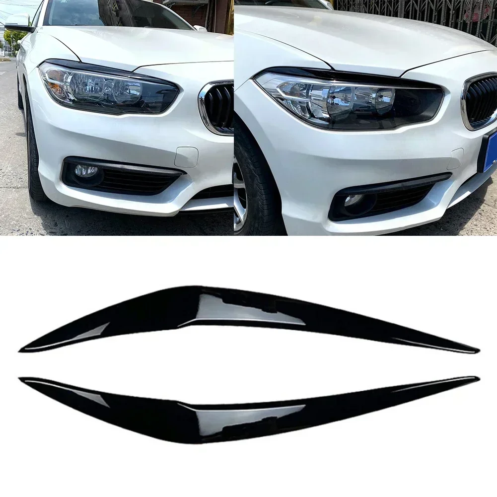 

2pcs For Headlight Cover Eyelid Eyebrow For F20 F21 1-Series 116i 118i 120i 125i 128i Hatchback 2015-2018