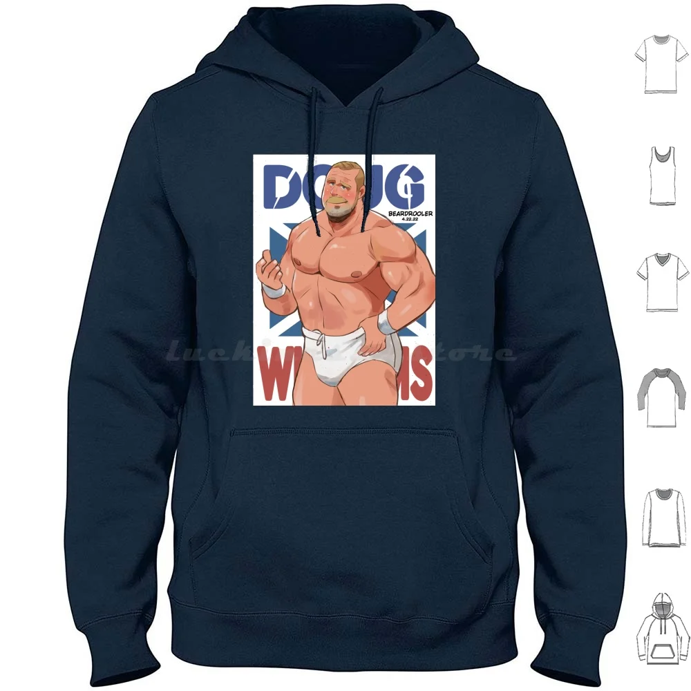 Doug Williams Hoodie Cotton Long Sleeve Doug Williams Pro Wrestling Great Britain Wrestler Uk Ukpw Trunks Boots