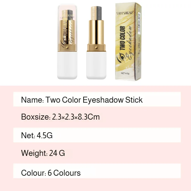 2-in-1-Lidschattenstift mit Farbverlauf, Schimmer, Perlen, Glitzer, Lidschatten, Make-up-Stift, Textmarker, Lidschattenstift für Party-Bühnenausbildung