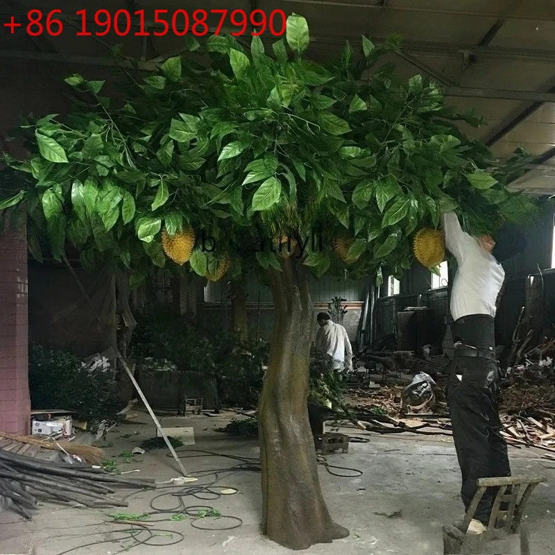 Bionic durian tree fiberglass large fake fruit tree simulation restaurant super tropical plant decorative tree