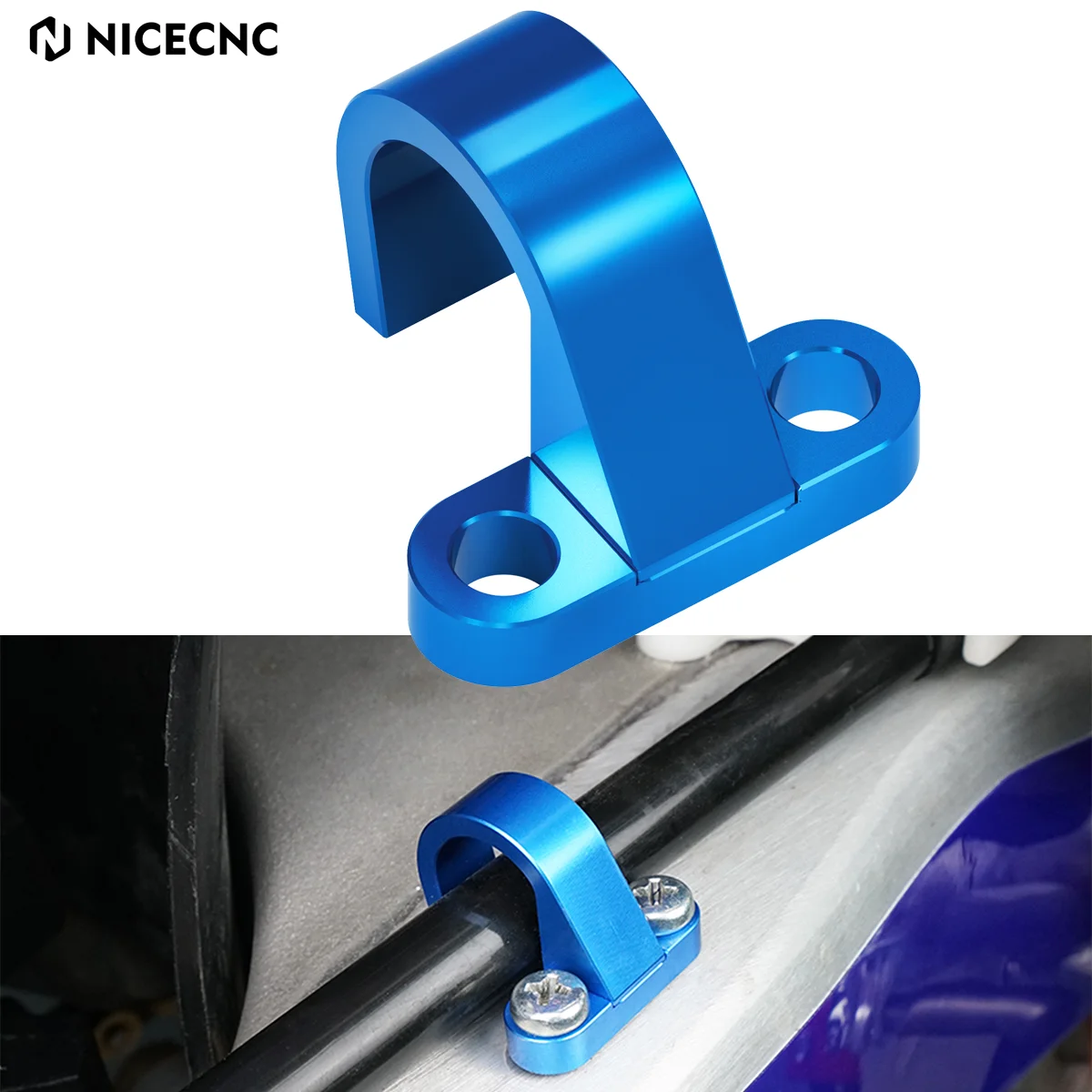 NICECNC Motorcycle Rear Brake Line Hose Clamp Holder For Yamaha YZ250F WR250 2001-2024 YZ 80 85 125 125X 250 400 YZF WRF 250 450