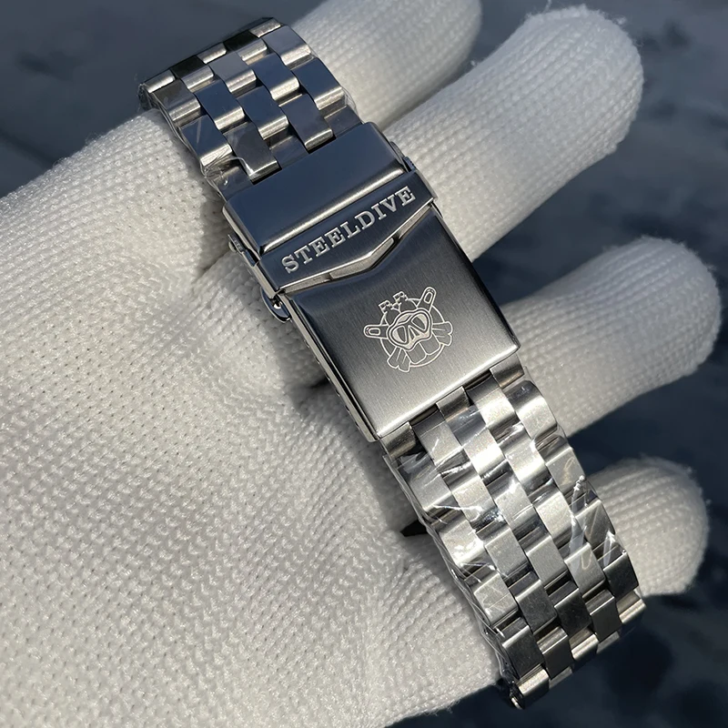 STEELDIVE Orologio da sub da uomo 42mm Orologio da polso meccanico automatico sportivo 200M Impermeabile BGW-9 Zaffiro luminoso NH35 Lunetta in ceramica