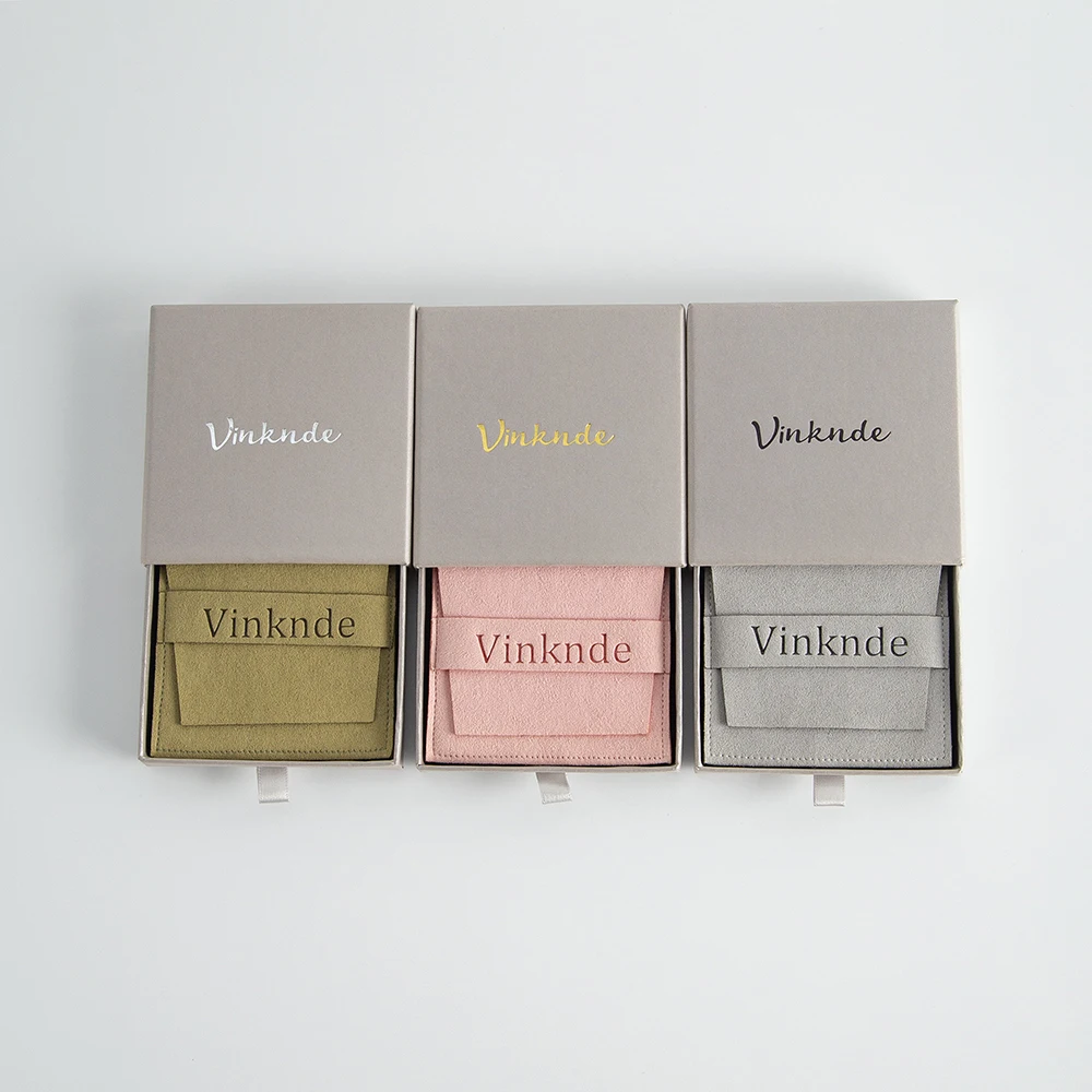 شعار مخصص درج انزلاق الورق المقوى ورقة علب الهدايا الفاخرة مجوهرات أقراط خواتم Keychina صندوق التعبئة والتغليف مع الحقيبة ستوكات #2