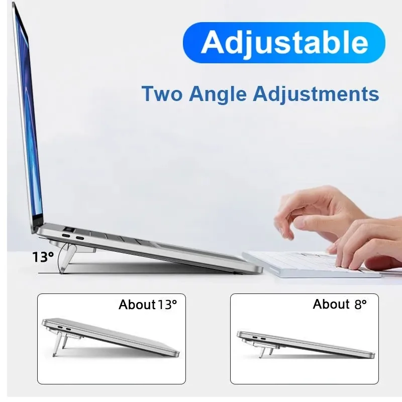 Foldable Laptop Stand Metal Mini Holder 2 Height Adjustment Notebooks Bracket for Macbook Pro Air Lenovo Cooling Holder Feet