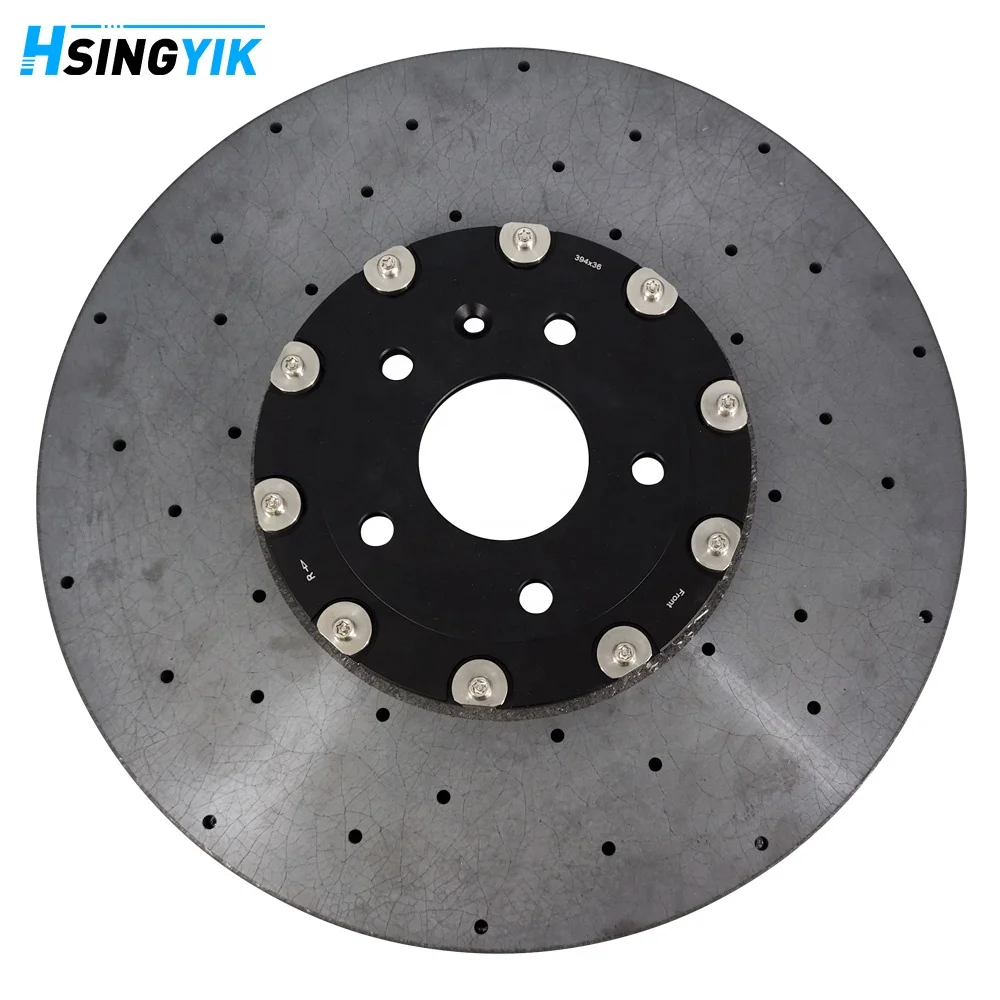 Hsingyik Front Carbon Ceramic Break Disk Rotor For Chevrolet Corvette Convertible C6 C7 Z06 ZR1 20981825 394X34MM