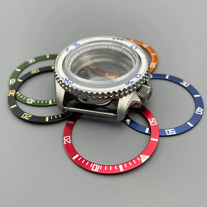 

Silver SKX007 Watch Case Sapphire Crystal Glass 42mm Fit NH35 NH36 NH38 4R 7S Movement Transparent Back Cover Case Modified Part